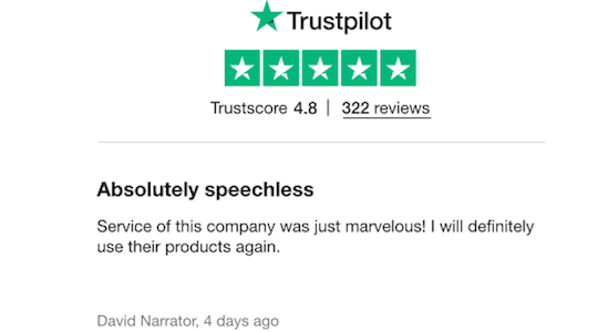 trustpilot example 300 Cloud Based Avada Finance